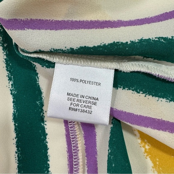 New ModCloth One Affogato Button Up Tank Top Multi Stripe - Picture 4 of 7